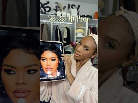 Recreating Teyana Taylor ICONIC Pixie cut 😍 #grwm #teyanataylor #pixiehaircut #pixiecut #hair