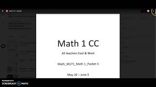 Math 1 Week 6