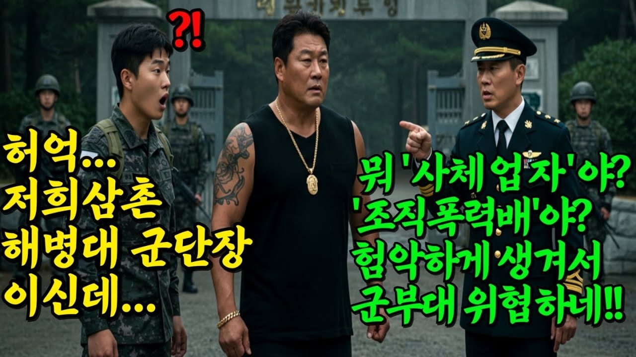 해병대 조카 면회 온 삼촌에게 '조폭'이냐 비웃던 대위, 그러나 그는 현역 쓰리스타 군단장이었고 부대 전체가 얼어붙어버리는데   ㅣ장교충격결말ㅣ