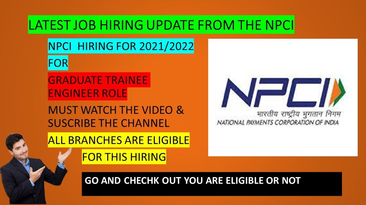 LATEST JOB UPDATE/ JOB ALERT /2021-2022/ NPCI RECRUITMENT  