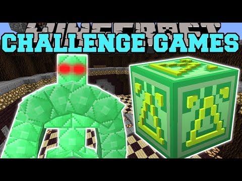 minecraft:-giant-emerald-golem-challenge-games---lucky-block-mod---modded-mini-game