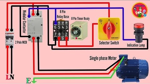 Selector Switch Wiring Diagram for 8 Pin Timer with(MODULAR CONTACTOR)Connection