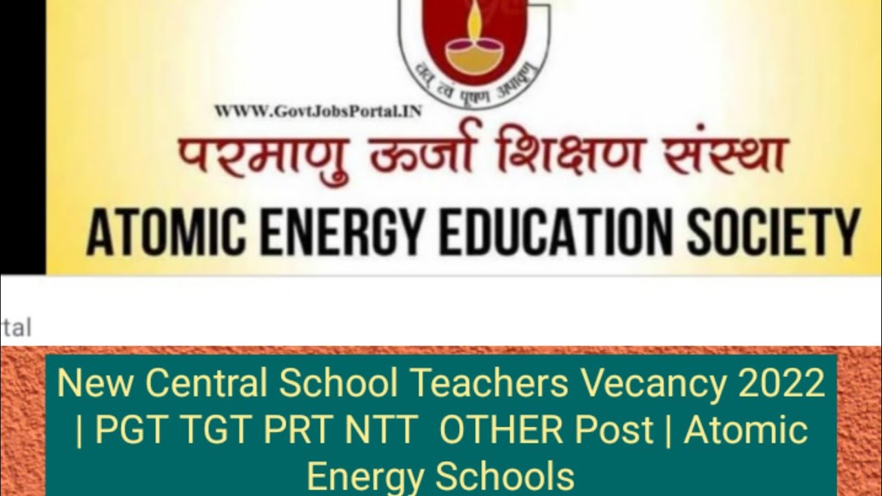 Walk in Interview | Atomic Energy Central School and junior College । Teacher Recruitment |PGT TGT