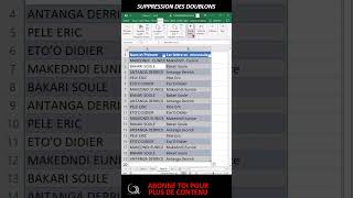 Supprimer LES DOUBLONS automatiquement dans Excel ?