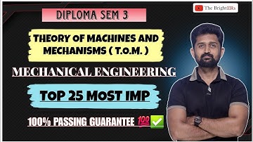 THEORY OF MACHINE AND MECHANISM TOP 25 MOST IMP QUESTIONS FOR GTU EXAM | T.O.M. | DIPLOMA SEM 3 MECH