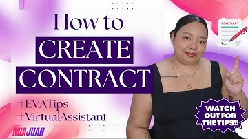 How to create a contract as a virtual assistant! | Easy & Step by Step