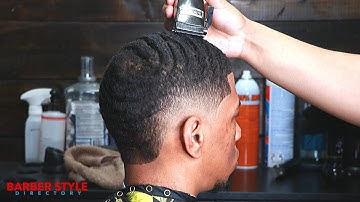 BURST FADE W/ WAVES | STEP BY STEP TUTORIAL |BARBER STYLE DIRECTORY