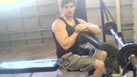 reverse barbbell preacher curl drop sets
