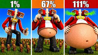 Minecraft Build BUT JJ SIREN HEAD BECOMING FATTER 🍔