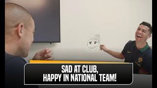 Cristiano Ronaldo embarrassed Pepe by his Drawing!!  - Rolling on the floor laughing 🤯 flushed