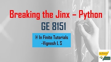 Promo - Teaser for GE8151 - Problem Solving and Python Programming