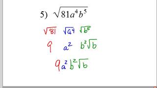 Foldable Simplfying variables