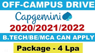 Latest jobs | Capgemini | Capgemini off campus drive for freshers 2023 | #Capgemini drive 2022