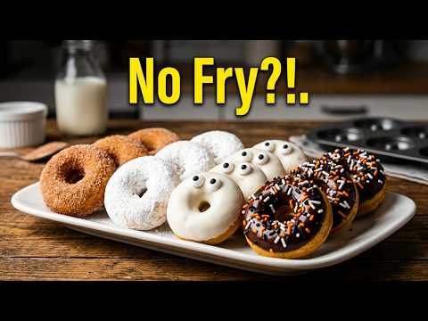 Homemade Donuts in 8 Minutes?! | No Yeast, Soft Baked