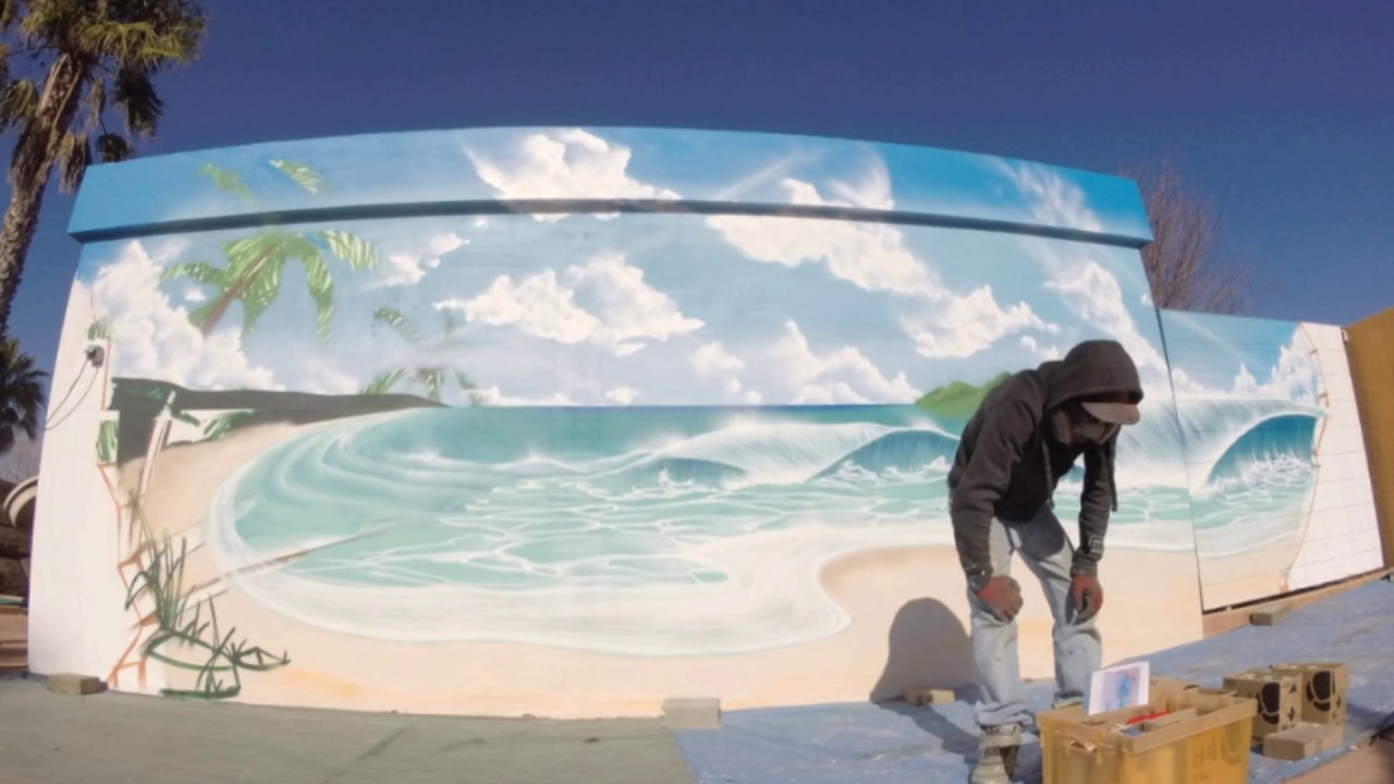 Graffiti Camping Vias plage - Fresque murale - Graffit One