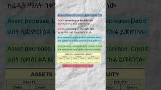 Debit and Credit Explained | Accounting Basics (English &amp; Amharic)