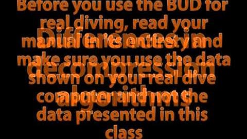 Oceanic BUD Dive Computer - Online Class m1s2