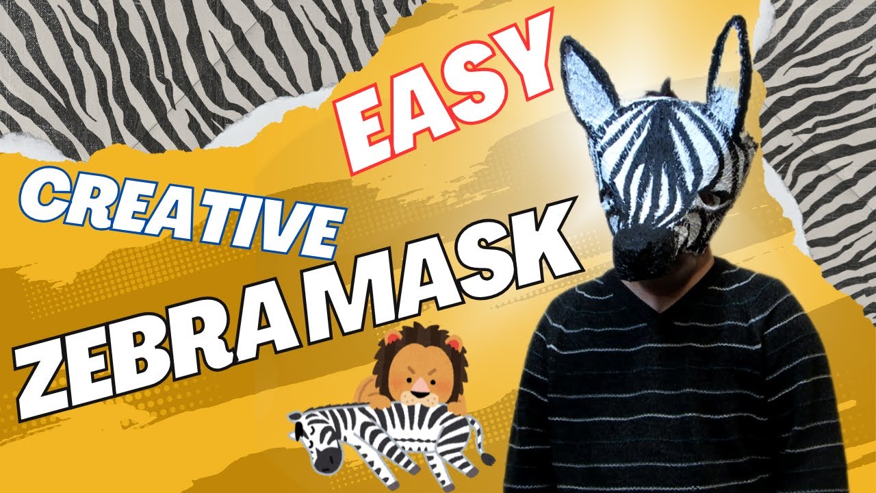 DIY Zebra Mask with Recycled Materials | Easy & Creative Craft