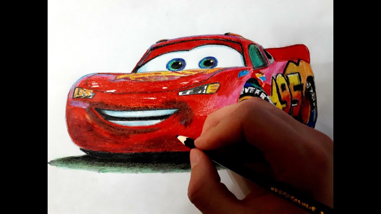 РИСУЕМ МОЛНИЮ МАККУИНА. Draw Lightning McQueen. - YouTube