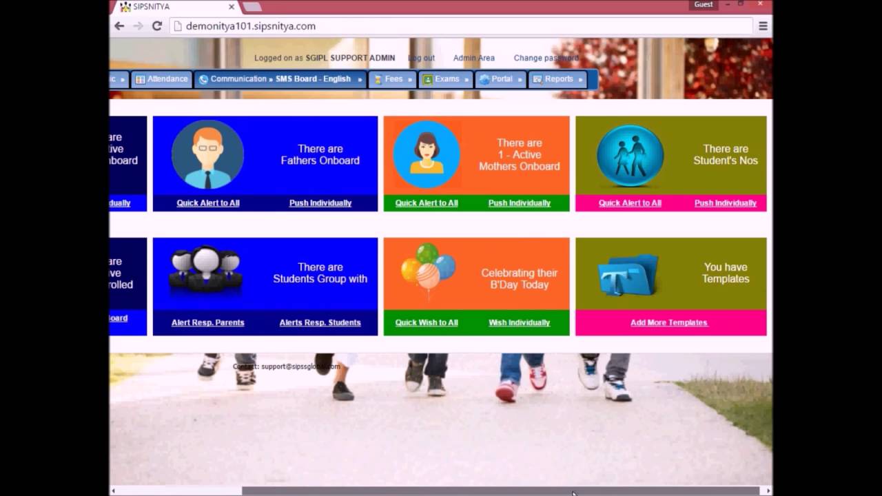 SIPSNITYA - How to send SMS in english