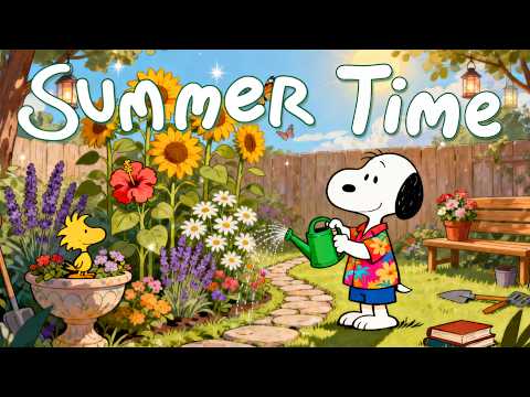 Summer Time with Snoopy 🍋🌞 Feel-Good Jazz for Lemon Sunshine & Happy Moments at Snoopy Station