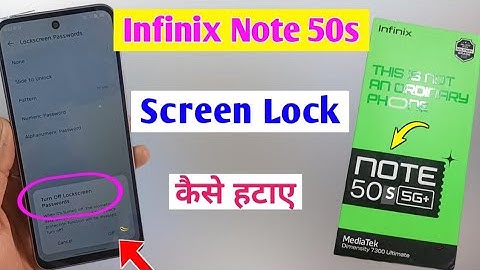 Infinix note 50s me screen lock kaise hataye/How to remove screen lock in infinix note 50s 5g