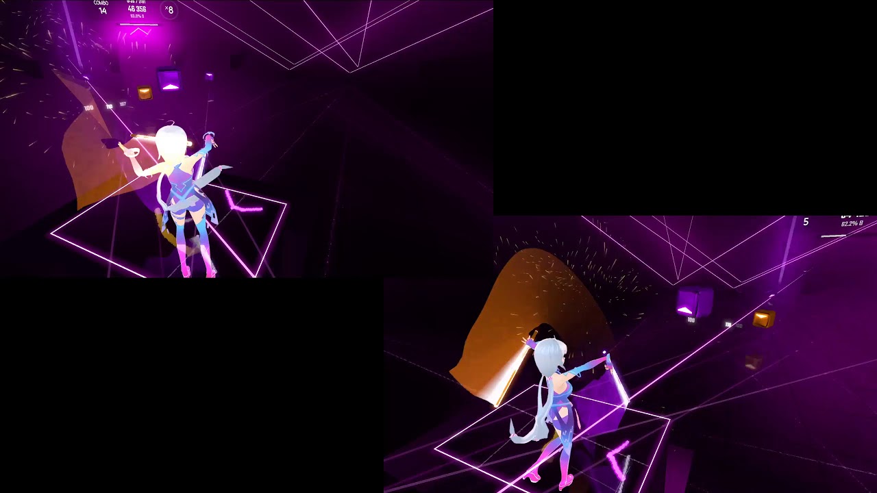 [Beat Saber 360] 360 vs 90 degree comparison video (Breezer - Jaroslav Beck)