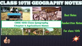 Class 10th Geography Notes||Agriculture||The Learn & Grow