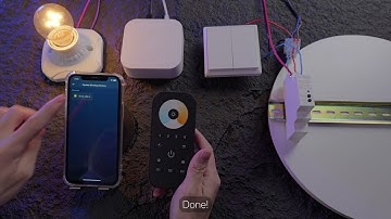 ZigBee Din Rail Dimmer work with Azoula app, Remote, Min set_SR-ZG9042A-D