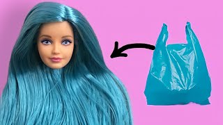 How To Make Barbie Hairs | DIY Barbie Hairstyle | Paper Barbie Doll | Wig,dress, makeup | Barbie