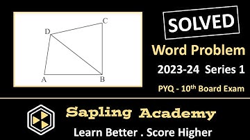 In the given figure, ABCD is a quadrilateral. Diagonal BD bisects ∠B and ∠D ..| 10th class Maths PYQ