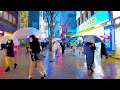 Shinjuku in Tokyo, beautiful rainy evening ♪ 💖 4K ASMR non-stop 1 hour 04 minutes
