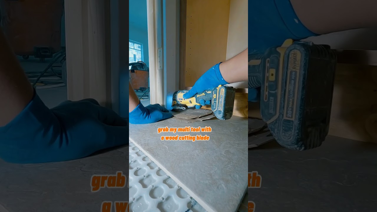 Резка плитки вокруг дверного проема👌 