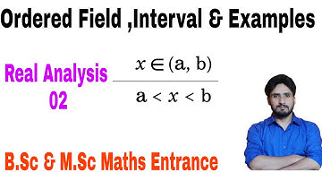 Real Analysis 02| Ordered fields, Interval & Examples| B.Sc & M.Sc entrance| by Shahbaz Rafiq