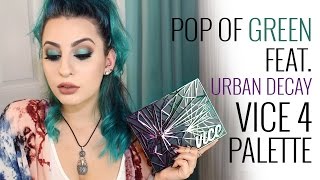 Pop of Green Makeup Tutorial feat. Urban Decay Vice 4 Palette
