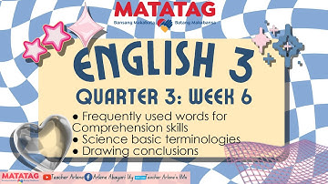 English 3 Week 6 Quarter 3 Frequently used words for Comprehension skills Science basic terminologie