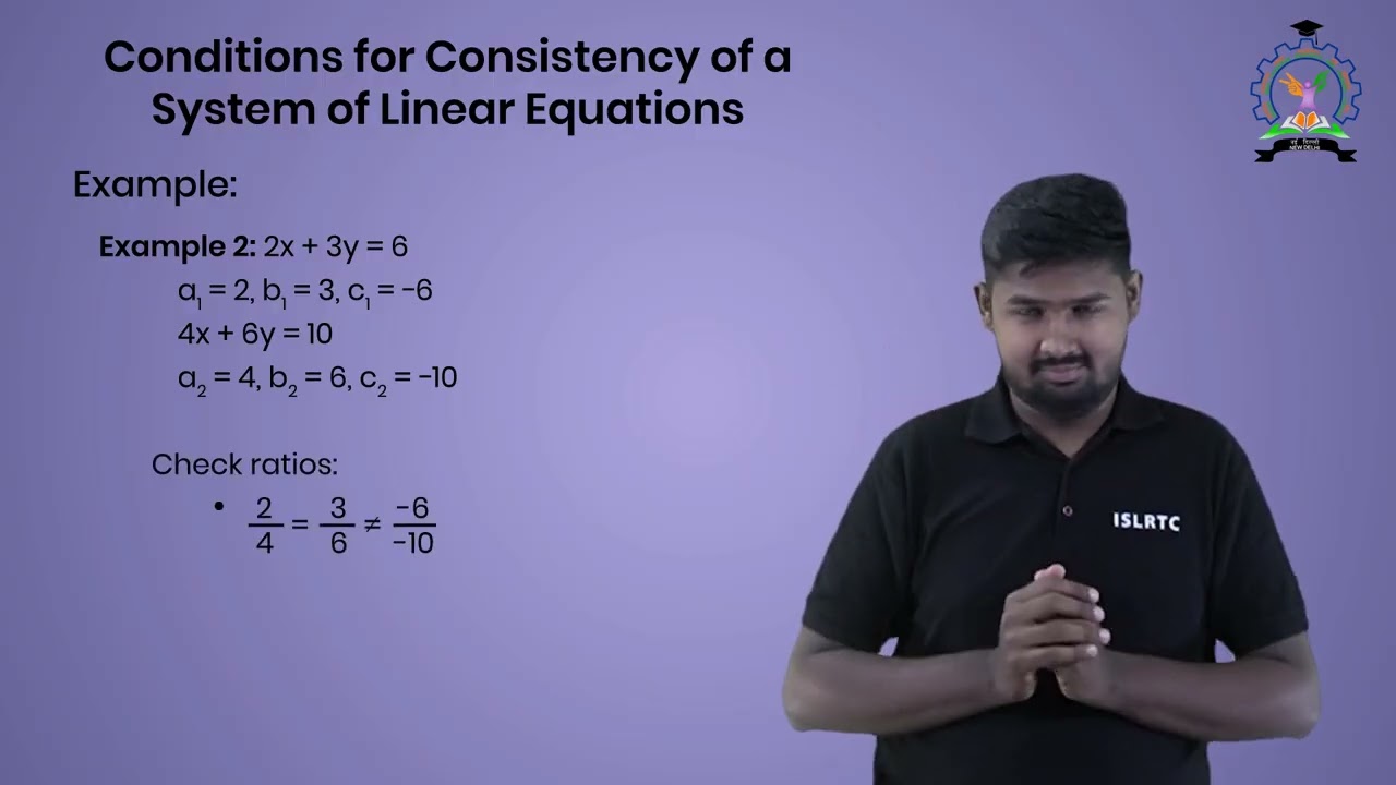 Conditions for Consistency of a System of Linear Equations