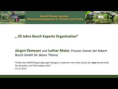 Bosch Expert Organization - Praxisbeispiel