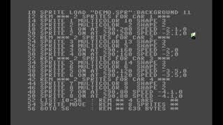 Epyx Toolkit Basic Sprite Demo for the Commodore 64