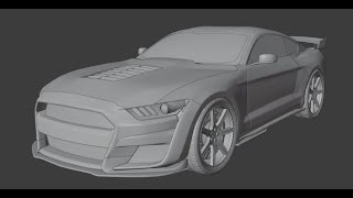 Ford Mustang speed modelling blender