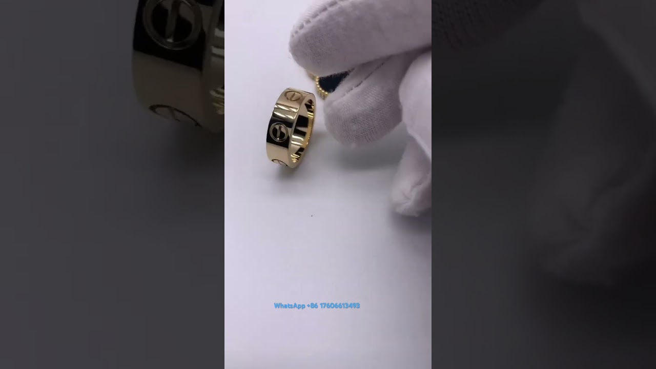 Custom Made Cartier Love Ring 18K Real Gold For Men And Women