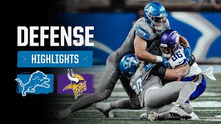 Detroit Lions defense 🔒 it up against the Vikings | Lions vs. Vikings 2023 Week 18 highlights