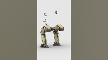 LEGO Mech: HK-120mm 🤖 Satisfying Building Animation #shorts #legomech #legomoc