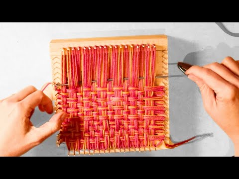 Make a potholder loom and weave on it!