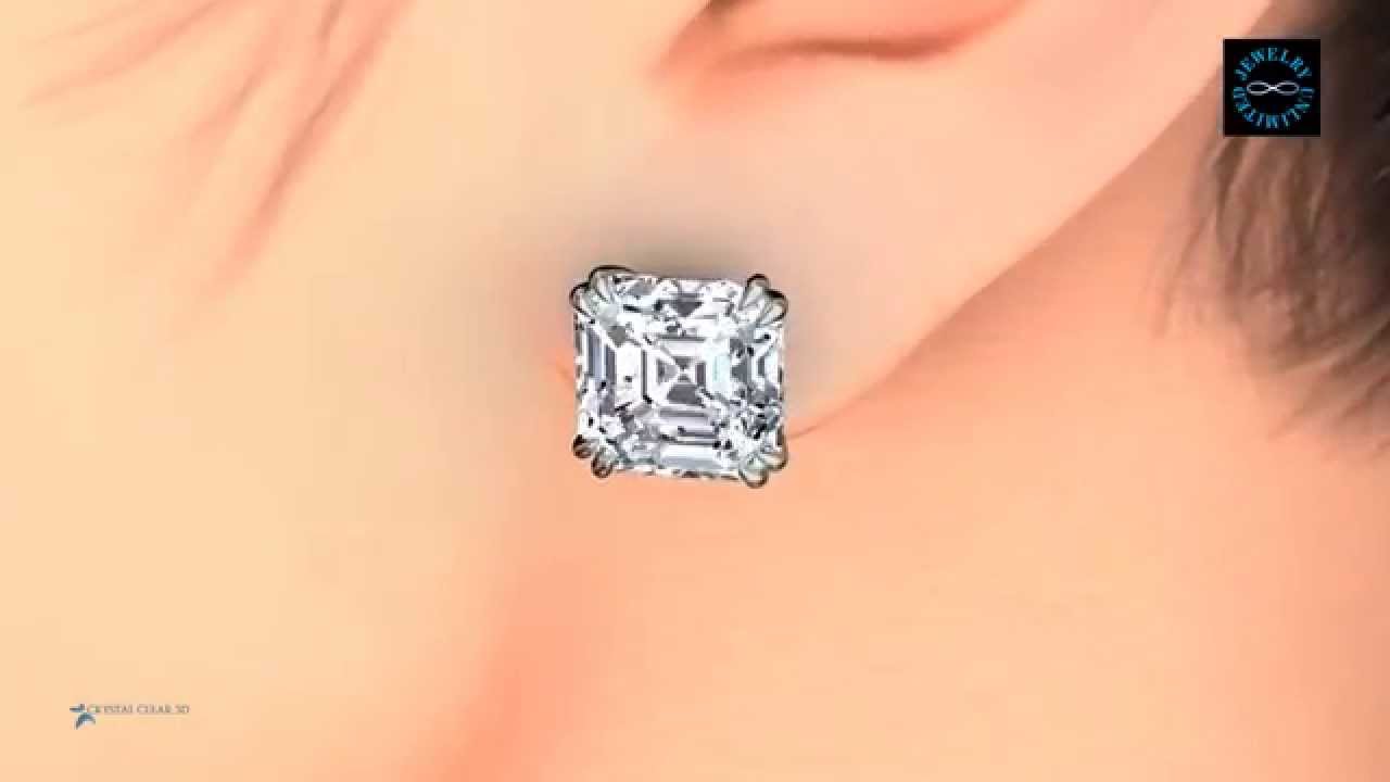 Jewelry Unlimited NYC, Hand Crafted Platinum Martini Stud Earrings HD