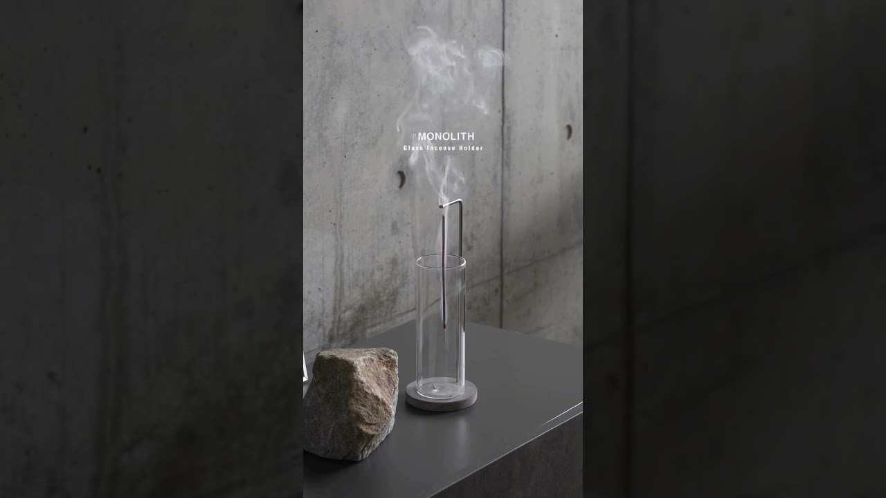 MONOLITH / Glass Incense Holder - YouTube