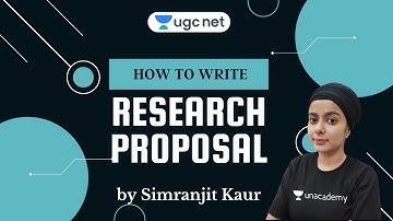 09:00 AM - JRF June 2021 Paper 1 | Simranjit Kaur | How to Write  Research Proposal?