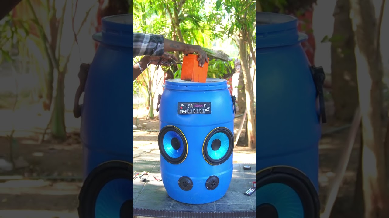 Bluetooth speaker making using old barrel 💯🤯 #shorts