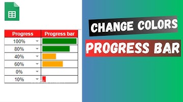 How To Dynamically Change The Color Of The Progress Bar in Google Sheets