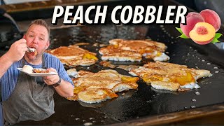 PEACH COBBLER CAKES ON THE BLACKSTONE GRIDDLE!